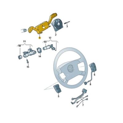 Lenkstockkombinationsschalter VW T5 7H0953513C 9B9