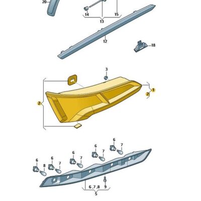 LED Schlussleuchte Rückleuchte links Audi Q5 80A945093B