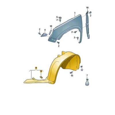 Radhausschale Innenkotflügel vorn links VW Tiguan 5N0805911A