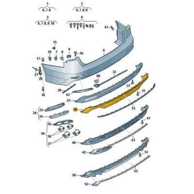 Spoiler dark chrom matt hinten Audi A6 4K0807521F RU6