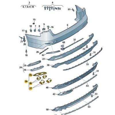 Blende Endrohrblende links Audi A6 A7 4K0807811B T94