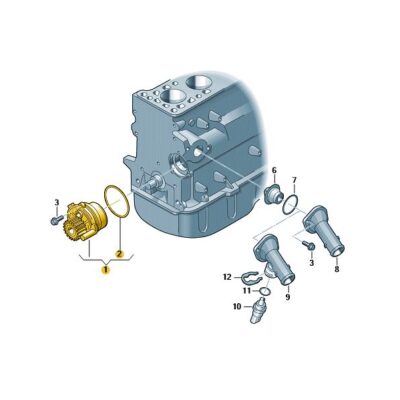 Kühlmittelpumpe Pumpe Audi Seat Skoda VW 045121011H