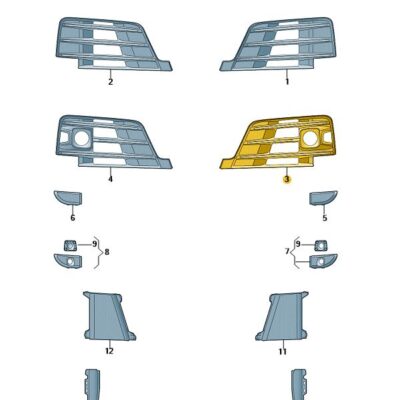 Luftführungsgitter Grill links Audi Q7 4M0807681G GXF