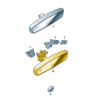 Innenspiegel satinschwarz VW T6 7E0857511F 9B9