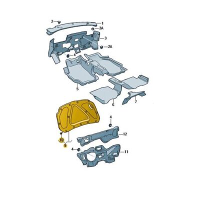 Dämpfung Isolierung Dämpfungsmatte Seat Ibiza 6P0863831A