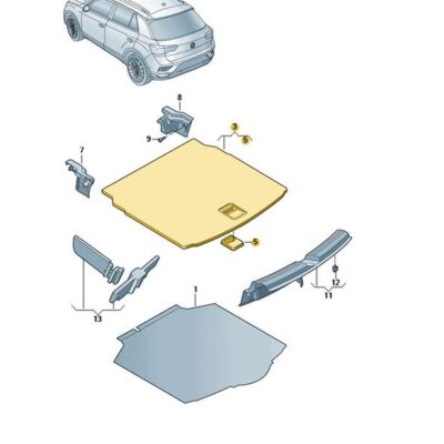 Kofferraumverkleidung Ladeboden VW T-Roc 2GA858855 CA9
