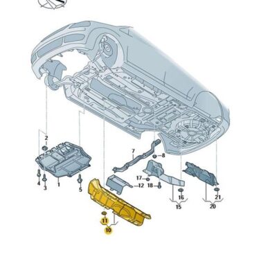 Wärmeschutzblech für Tunnel Audi TT 2K5825671