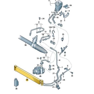 Ölkühler für Servolenkung VW Touareg 7P5422885A