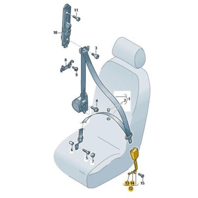 Sicherheit Gurtschloss Audi Q3 8R0857755L 01C