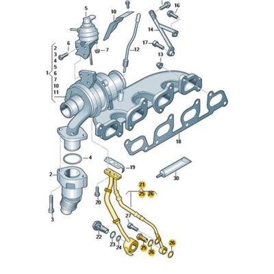 Ölrohr Ölrücklaufleitung VW Amarok Crafter 03L145736AL