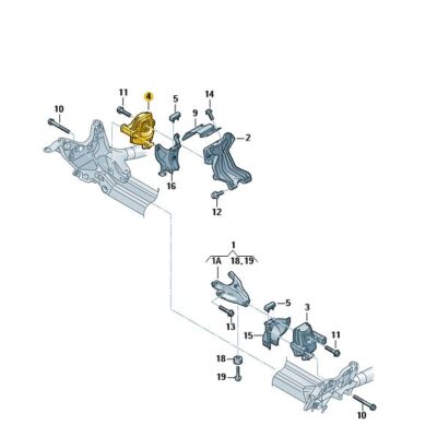 Hydrolager rechts Audi A6 A8 4G0199381QA