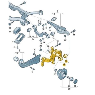 Radlagergehäuse rechts Audi Q3 Alhambra VW Sharan 3C0505434L