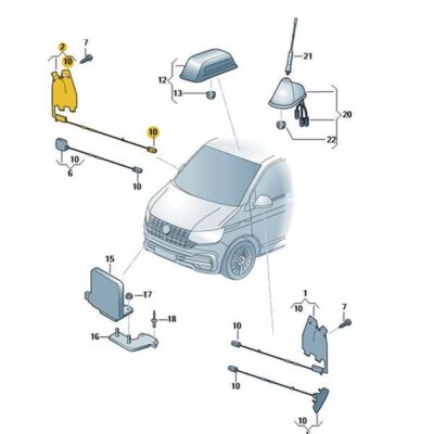 Antennenmodul Antenne VW T6.1 7LA035532B