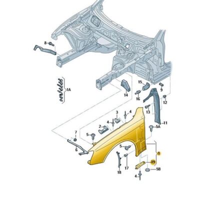 Kotflügel vorn links unlackiert Audi A5 S5 Coupe Cabrio 8T0821105J
