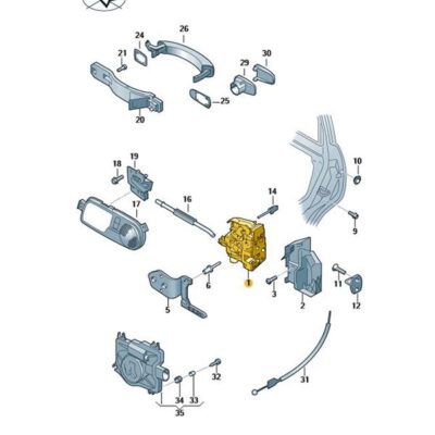 Türschloss Schloss Tür links hinten VW Phaeton 3D4839015R
