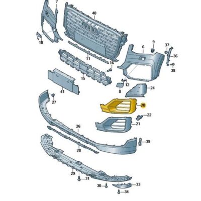 Luftführungsgitter links Audi Q2 81A807671C X7L