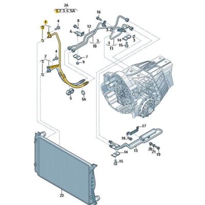 Öldruckleitung Getriebe Ölkühler Audi A4 8E0317826T