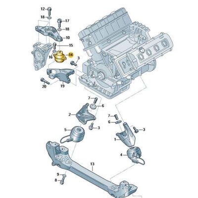 Motorlager Motorhalter Motorstütze Audi A8 4E0199267T
