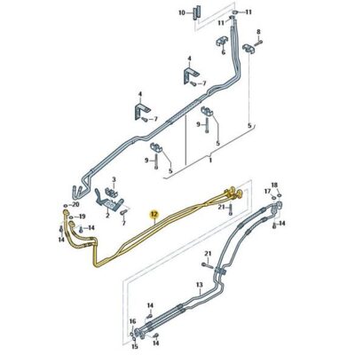 Kältemittelleitung Klimaleitung vorn VW Touareg 7P0820885A