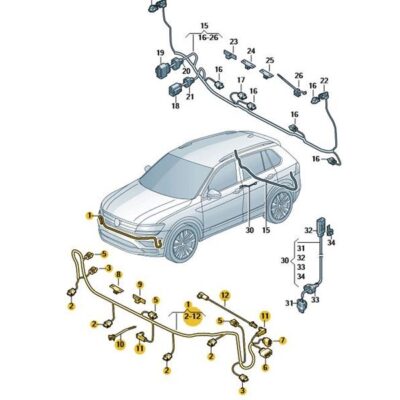 Leitungssatz Kabelbaum für Stossfänger vorn VW Tiguan 5NA971095BA
