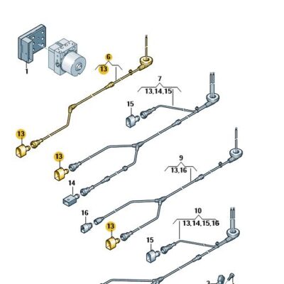 Leitungssatz Kabelbaum ABS Sensor hinten VW UP 1S0927904E