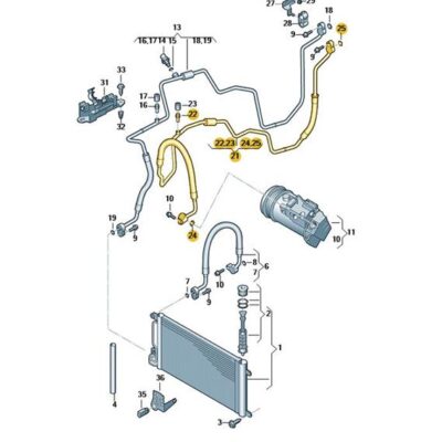 Kältemittelschlauch Klimaleitung Audi A1 VW Polo 6C0820743AS