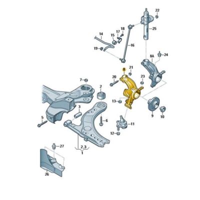 Radlagergehäuse links Audi A1 Seat Skoda Fabia VW Polo 6Q0407255AC