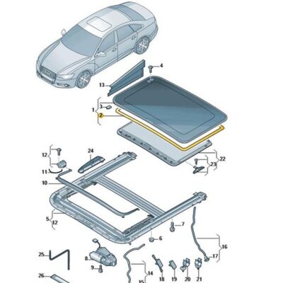 Dichtung Glasdeckel Schiebedach Audi A4 A6 A7 8K5877297A