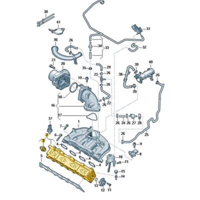 Saugrohr Unterteil Ansauganlage VW Golf Tiguan Touran 03C133204AJ
