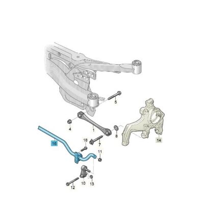 Stabilisator hinten Audi A3 Skoda Octavia VW Golf 5Q0511305BC