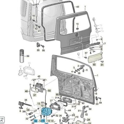 Träger Verriegelung Kofferraum Deckel Träger VW T5 7H0827426T