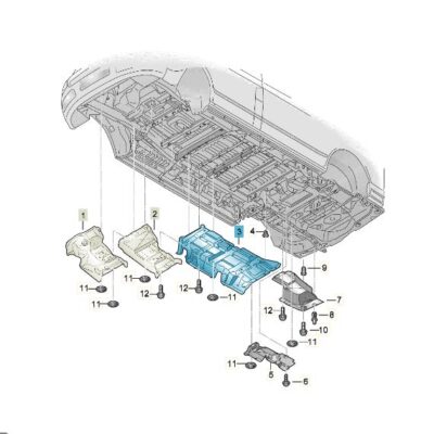 Wärmeschutzblech für Tunnel VW T5 T6 7E1825671G