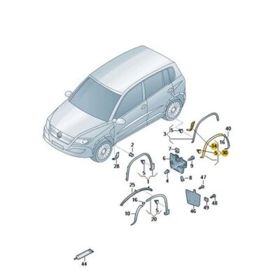 Radabdeckung links hinten VW Tiguan 5N0853817E 9B9
