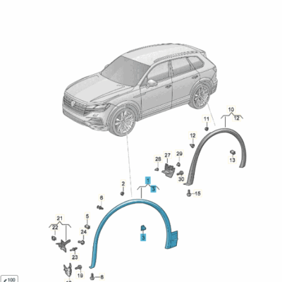 Radabdeckung links vorn VW Touareg 760853717A GRU