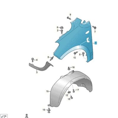 Kotflügel vorn links VW UP Skoda Citigo Seat Mii 1S0821105F
