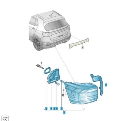 LED Schlussleuchte Rückleuchte Rücklicht links VW T-Cross 2GM945095C