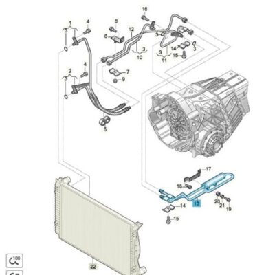 Öldruckleitung Getriebe Ölkühler Audi A4 8E0317823Q