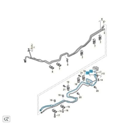 Kältemittelleitung Klimaleitung hinten VW T6 7E3816733