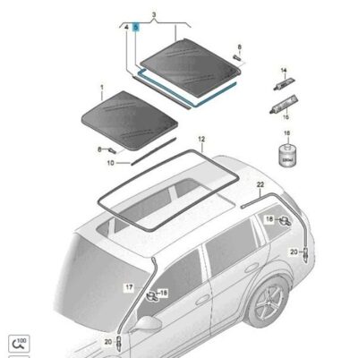 Dichtung Glasdeckel hinten Seat Skoda VW 5G9877297