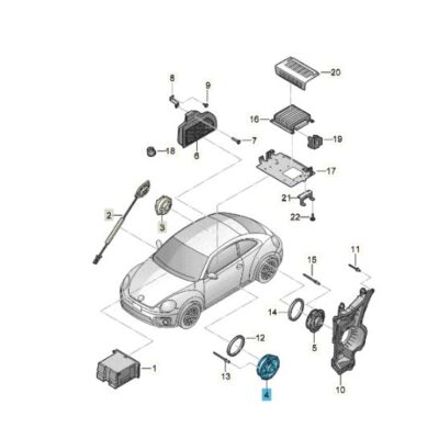 Tieftonlautsprecher Lautsprecher vorn VW Beetle 5C5035454D
