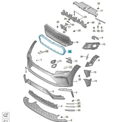 Abdeckleiste black magic-perleffekt Skoda Enyaq 5LA853761A F9R