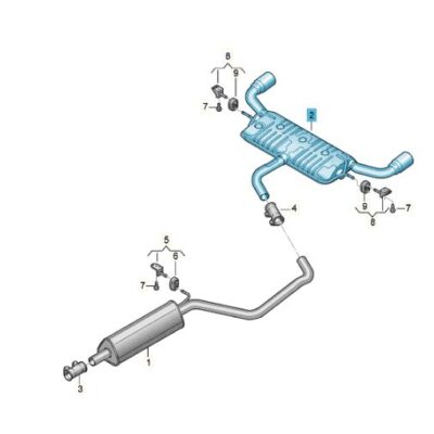 Nachschalldämpfer VW Golf 8 (5H) GTI 5H6253609Q