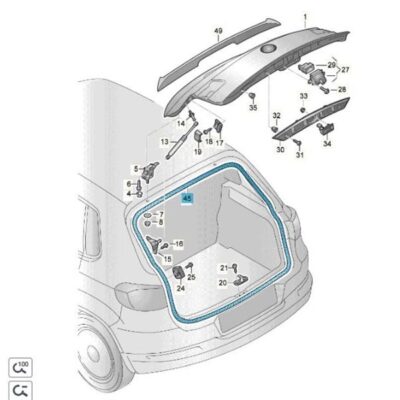Dichtung Heckklappe Dichtgummi Kofferraum VW Tiguan 5N0827705A