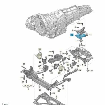 Gummimetall-Lager Getriebehalterung Audi A6 A7 Q7 Q8 4M0399153AE