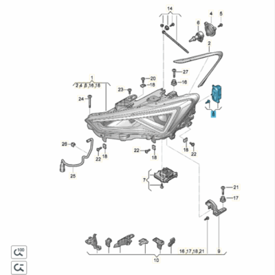 LED mit Kühlkörper links Cupra Formentor Leon 5FJ941475