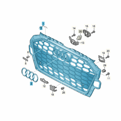 Kühlergrill Frontgrill schwarz-hochglänzend Audi A4 8W0853651EBT94