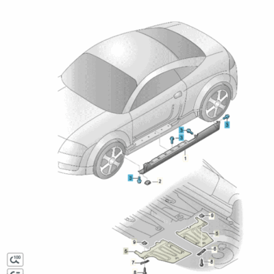Schrauben für Unterholmverkleidung Schweller Audi TT N 10411402