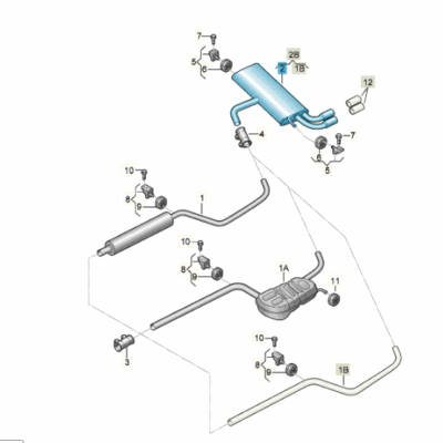 Nachschalldämpfer Audi A3 8V4253609G