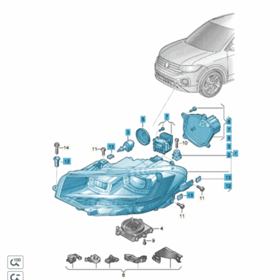 LED Scheinwerfer vorne links VW T-Cross 2GM941773B