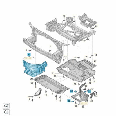 Radspoiler links vorn Audi A6 2011-2014 4G0853887C